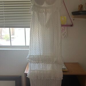 White Eyelet Maxi Dress